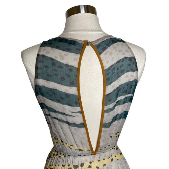 Sam and Lavi Los Angeles Hopi Print Sheer Sleeveless High Low Dress Womens Small - Picture 4 of 11